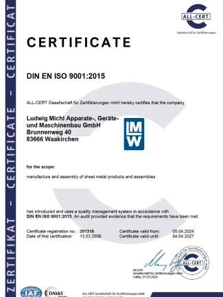 Bild Zertifikat english