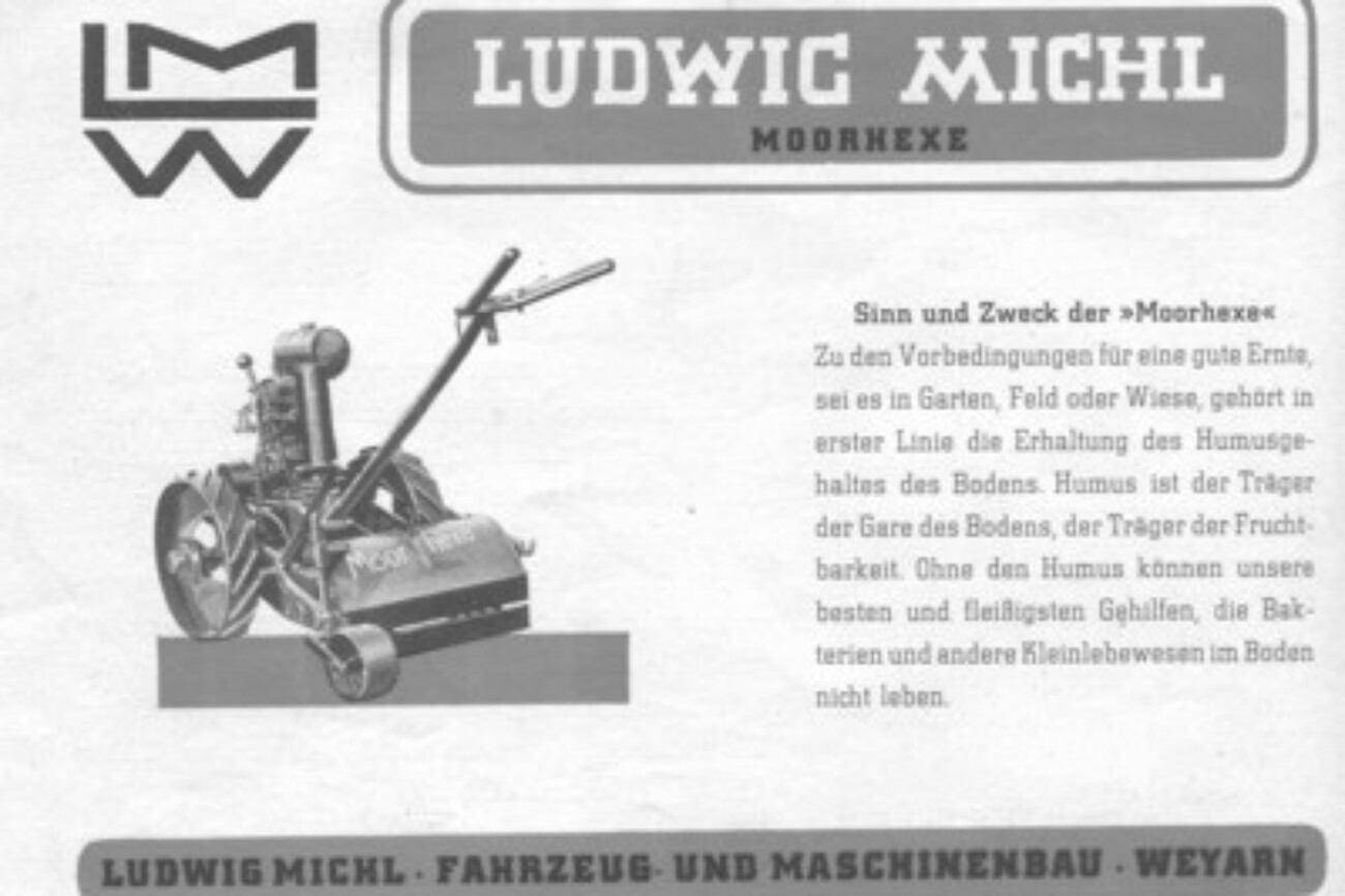 Historisches Infoblatt der Moorhexe von Ludwig Michl