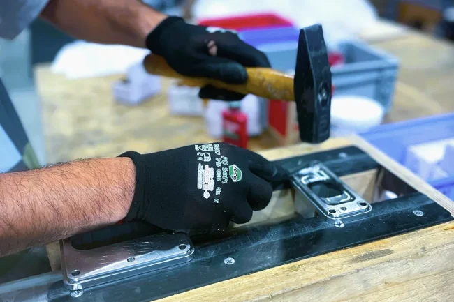 Durchführung einer Montage von unserem Mitarbeiter